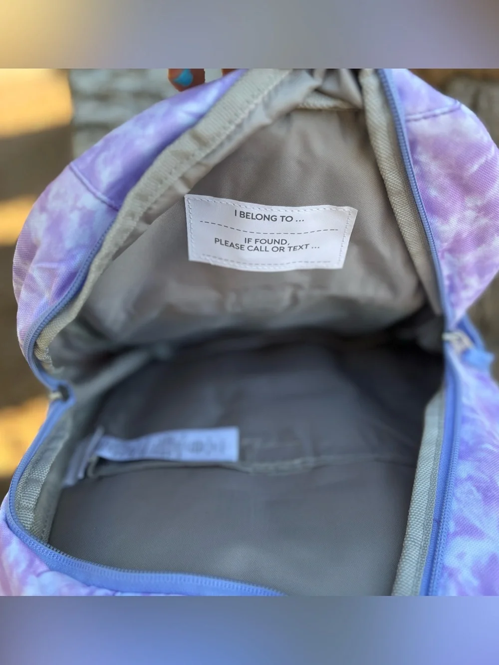 New Pottery Barn Lavender Heart Tie-Dye Mackenzie Backpack Size Small